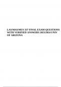 LAS/MAS/MUS 337 FINAL EXAM QUESTIONS WITH VERIFIED ANSWERS 2023/2024 UNIV OF ARIZONA 