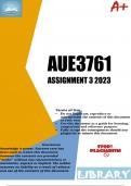 AUE3761 ASSIGNMENT 3 2023