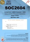 SOC2604 Assignment 1 (QUIZ ANSWERS) Semester 1 2024 