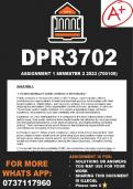 DPR3702 Assignment 1 Semester 2 2023 (Answers) due 11 August