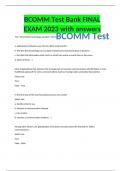 BCOMM Test Bank FINAL EXAM 2023 with answers