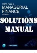 TEST BANK & SOLUTIONS MANUAL for Principles of Managerial Finance 16th Edition by Chad Zutter & Scott Smart ISBN 9780136945888 (Complete 19 Chapters).