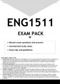 ENG1511 EXAM PACK 2023 - DISTINCTION GUARANTEED