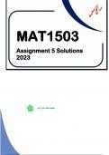 MAT1503 - ASSIGNMENT 5 SOLUTIONS - 2023