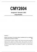 CMY2604 Assignment 1 Semester 2 - 2023