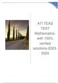  ATI TEAS TEST Mathematics-with 100% verified solutions-2023-2024