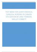 Test Bank For Lewis's Medical Surgical Nursing in Canada 5th Edition by Jane Tyerman, Shelley Cobbett