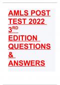 AMLS Post Test 2022 3rd Edition Questions And Answers 100% Correct