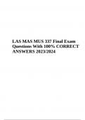 LAS MAS MUS 337: Final Exam Questions With Correct Answers (2023/2024)