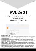 PVL2601 Assignment 1 (ANSWERS) Semester 1 2024 - DISTINCTION GUARANTEED