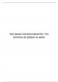 TEST BANK FOR BIOCHEMISTRY, 7TH EDITION: BY JEREMY M. BERG