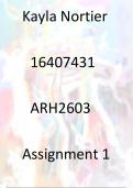 ARH2603 Assignment 1 Semester 1 2023 (Unisa) Pass with 90%+