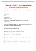 Bonus NCLEX RN Practice Exam Remar questions with correct answers