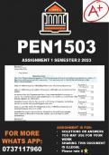 PEN1503 Assignment 1 Semester 2 2023 (ANSWERS)