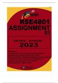 RSE4801 ASSIGNMENT 3 DUE 30 AUGUST 2023