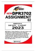 DPR3702 NEW ASSIGNMENT 2 DUE 31 AUGUST 2023