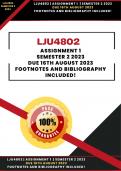 LJU4802 Assignment 1 (Due 16 August 2023, Semester 2) Footnotes and Bibliography included!