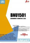 BNU1501 ASSIGNMENT 4 SEMESTER 2 2023 (ANSWERS)