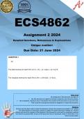 ECS4862 Assignment 2 (COMPLETE ANSWERS) 2024 - DUE 21 June 2024