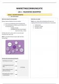 Samenvatting - 2e Bachelor TEW - Marketingcommunicatie