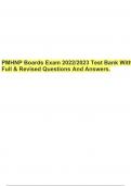 PMHNP Boards Exam 2022-2023 Test Bank With Fully Revised Questions