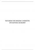 TEST BANK FOR ORGANIC CHEMISTRY, 8TH EDITION: MCMURRY