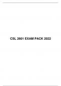 CSL 2601 EXAM PACK 2022, University of South Africa
