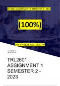TRL2601 ASSIGNMENT 1 SEMESTER 2 2023 (DUE 8 AUGUST 2023 @ 11PM)
