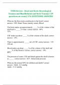 TCRN Review - Head and Neck (Neurological Trauma and Maxillofacial and Neck Trauma) (29 questions on exam)| 376 QUESTIONS| ANSWERS