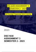DSC1630 ASSIGNMENT 3 SEMESTER 2 2023 (DUE Thursday, 7 September 2023, 11:00 PM) 