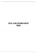 DVA 1502 EXAM PACK 2022, University of South Africa, UNISA