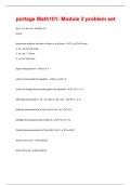 portage Math101: Module 2 problem set | Questions and Answers(A+ Solution guide)