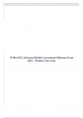 NURS 6512 Advanced Health Assessment Midterm Exam 2023 - Walden University