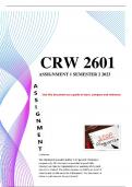 Crw2601 Assignment 1 Semester 2 2023   distiction