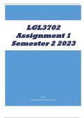 LGL3702 Assignment 1 Semester 2 2023