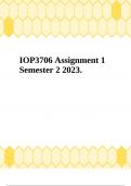 IOP3706 Assignment 1 Semester 2 2023.