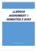 LLW2602 Assignment 1 Semester 2 2023