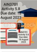 AIN3701 ACTIVITY 5.8 Due Date 18 August 2023 ANSWERS