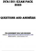 DVA1501 EXAM QUESTIONS PACK 2023