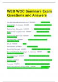 WEB WOC Seminars Exam Questions and Answers 