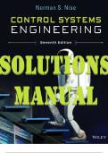 SOLUTIONS MANUAL for Control Systems Engineering 7th Edition by Norman Nise. ISBN 9781118800638. (All 13 Chapters)