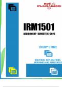 IRM1501 Assignment 1 Semester 2 2023