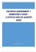 PAC2602 ASSIGNMENT 1 AND 2 2023 PLUS EXAM PACK 2023