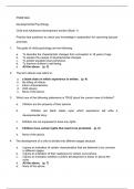 Developmental Psychology answers to practice questions