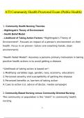 ATI Community Health Proctored Exam (Public Health) questions and answers latest 2023 - 2024 [100% correct answers] 