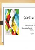 NUR 630 (Performance Improvement and Quality in Healthcare) Topic 4 Assignment: CLC - Quality Models