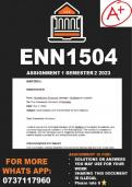 ENN1504 Assignment 1 Semester 2 2023 (ANSWERS/SOLUTIONS)100% Accurate