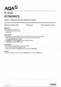 AQA A LEVEL ECONOMICS QUESTION PAPER 2 MAY 2023 (7136/2: National and International Economy)