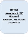 Csp4801 assignment 4 2023 and Rse4801 assignment 3 2023 