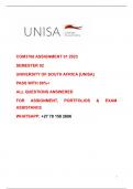 COM3706 ASSIGNMENT 01 2023 SEMESTER 02 - UNISA -ALL QUESTIONS ANSWERED PASS WITH 80%+